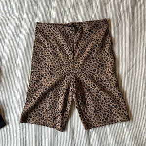Forever 21 leopard bike shorts